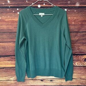 Lucky Brand Sage Green V-Neck Women's Sweater